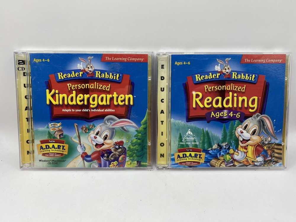 Reader Rabbit Personalized Kindergarten Personalized Reading Ages 4-6 Cd Rom Set