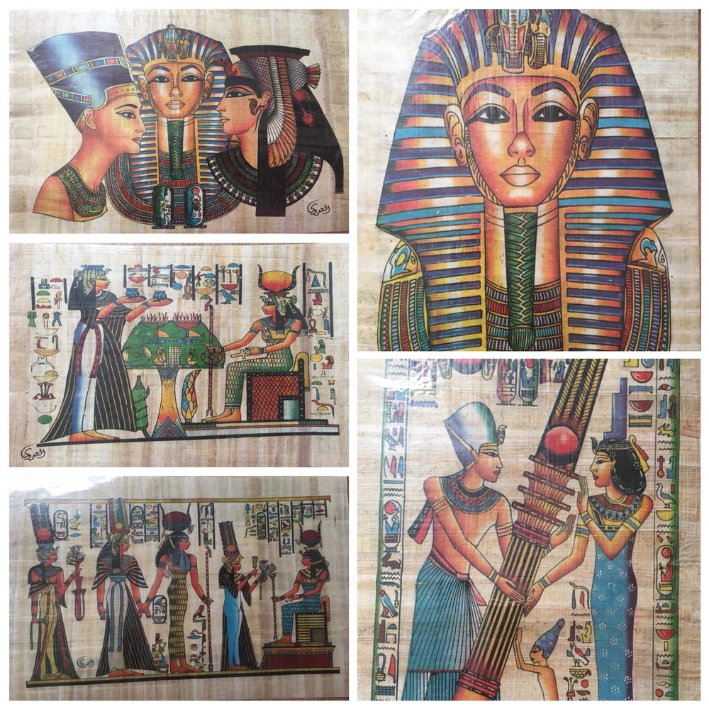18 Different Egyptian Printed Papyrus Paper For Art Projects /History/Schools