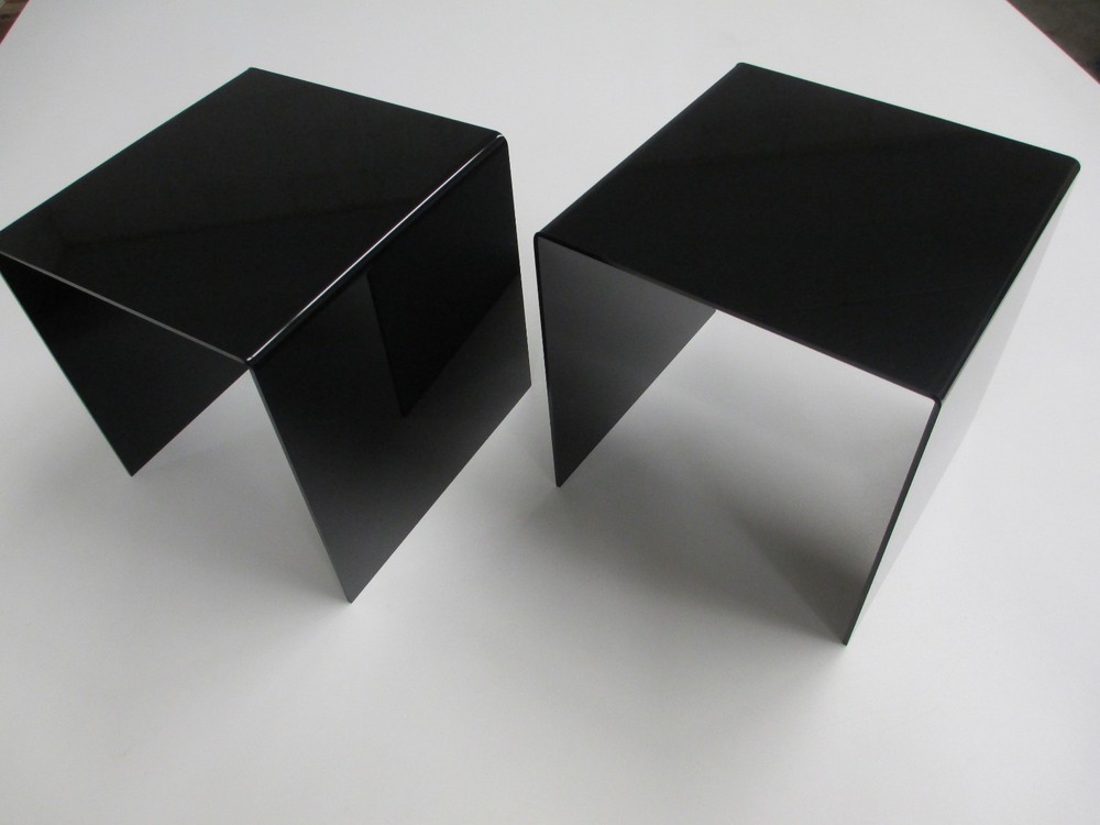 2 piece 8" x 8" x 8" Acrylic Display Risers Black