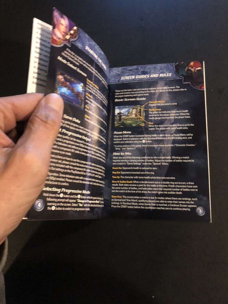 soul calibur 3 ps2 manual only