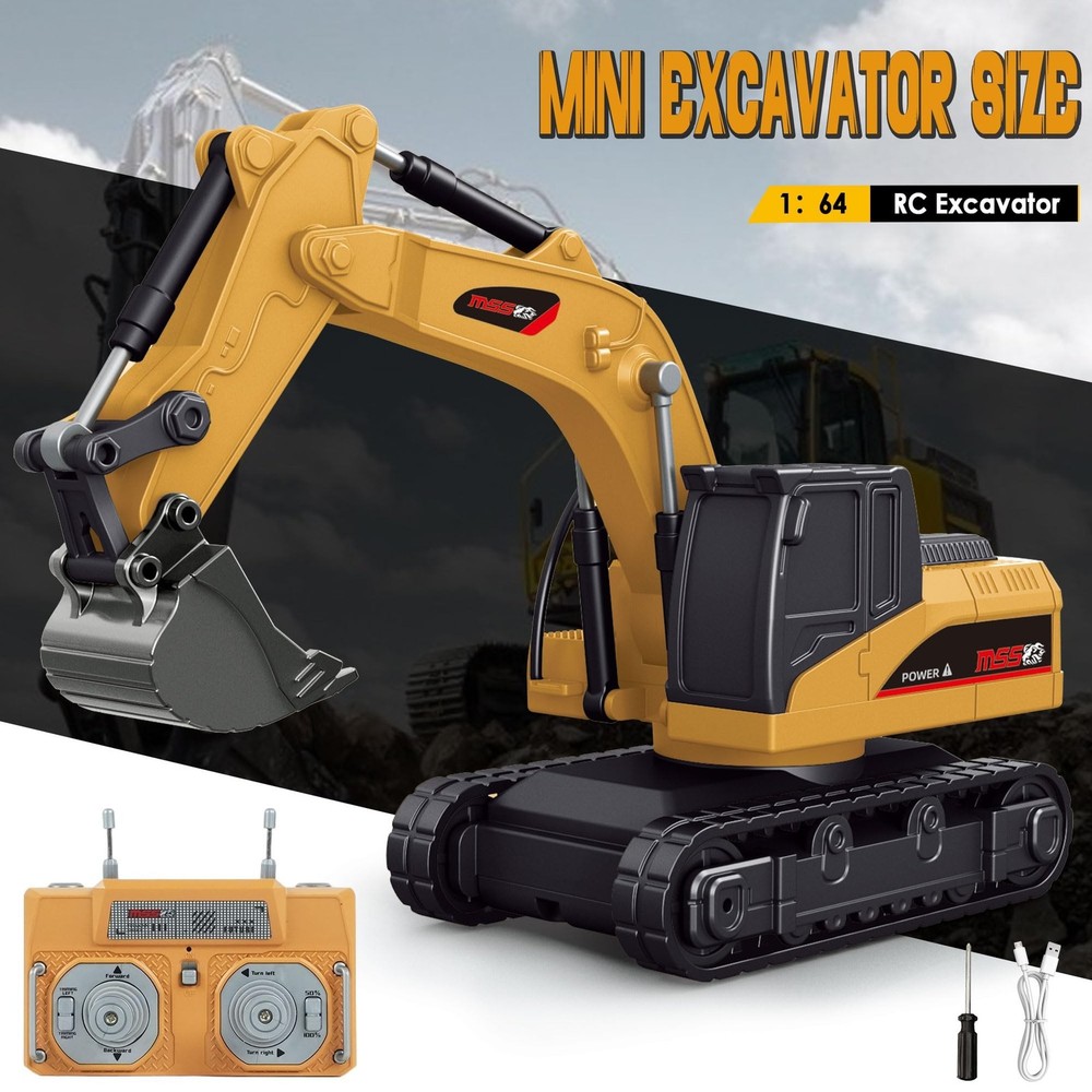 BRRRRT 1/64 Full Proportion Remote Control Excavator,Remote Control Construct...