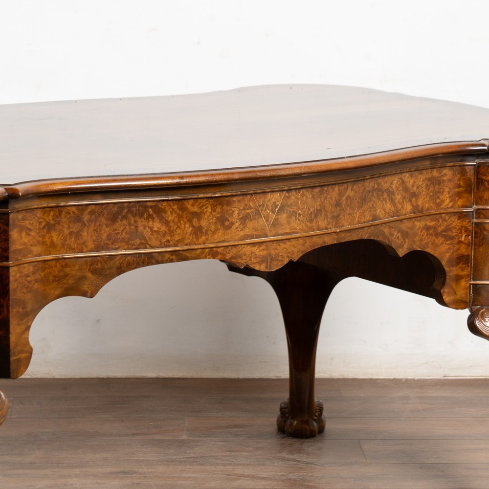 19th Century Rococo Walnut Six Drawer Desk from Denmark