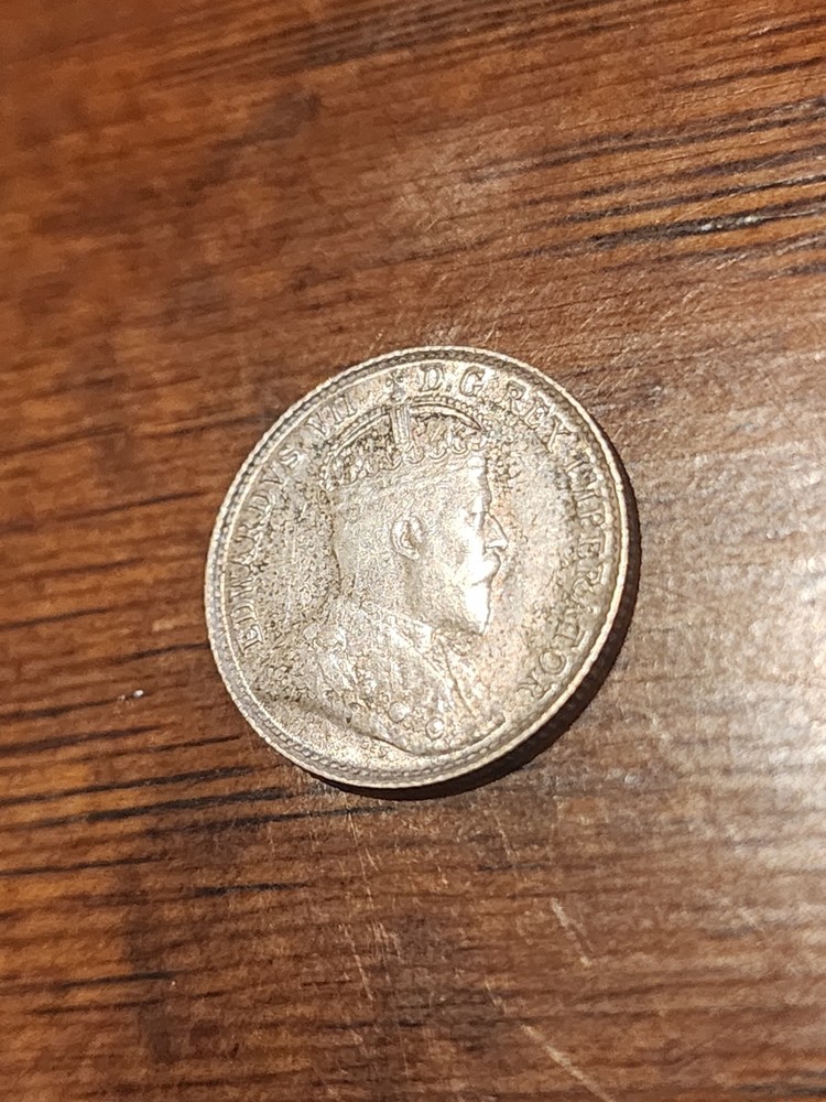 1907 Canada 5 Cents Silver Coin