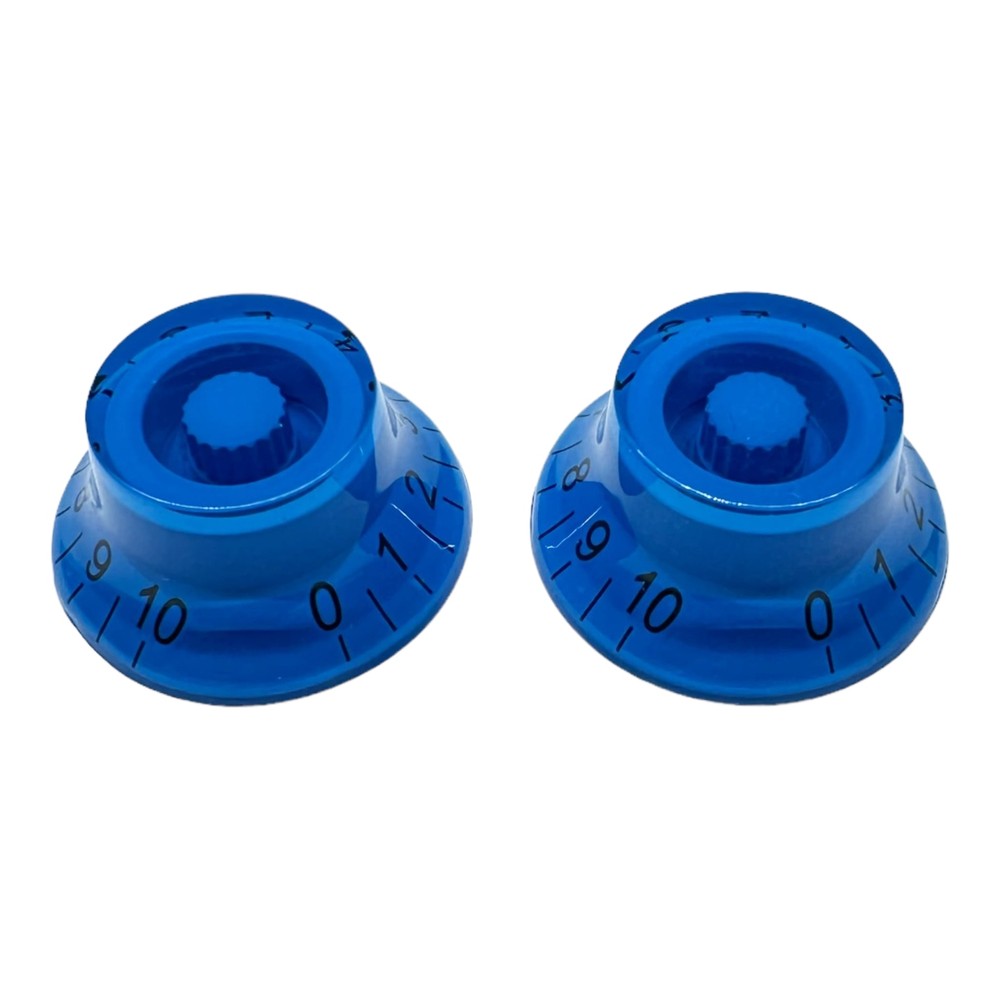 AxLabs Bell Knobs (Set of 2), Blue, Black Font