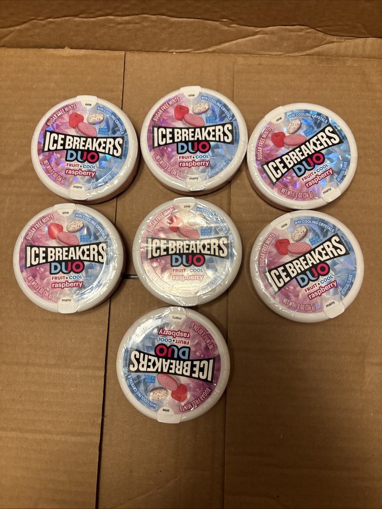 (7) Ice Breakers Sugar Free Mints DUO FRUIT COOL RASPBERRY , BB 11/27