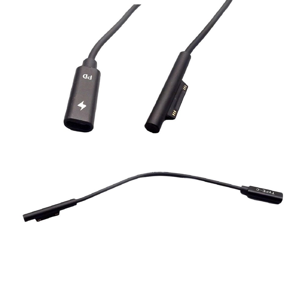 20cmFast Charging USB Type-C Power Supply For Microsoft Surface Pro 4 5 6 Go d