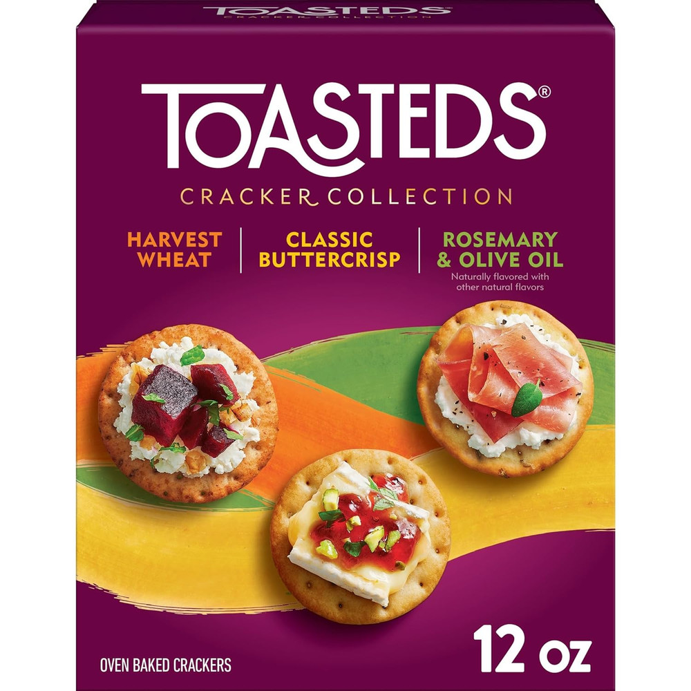 Crackers, Cracker Collection, Lunch Snacks, Variety Pack, 12Oz Box (1 Box)