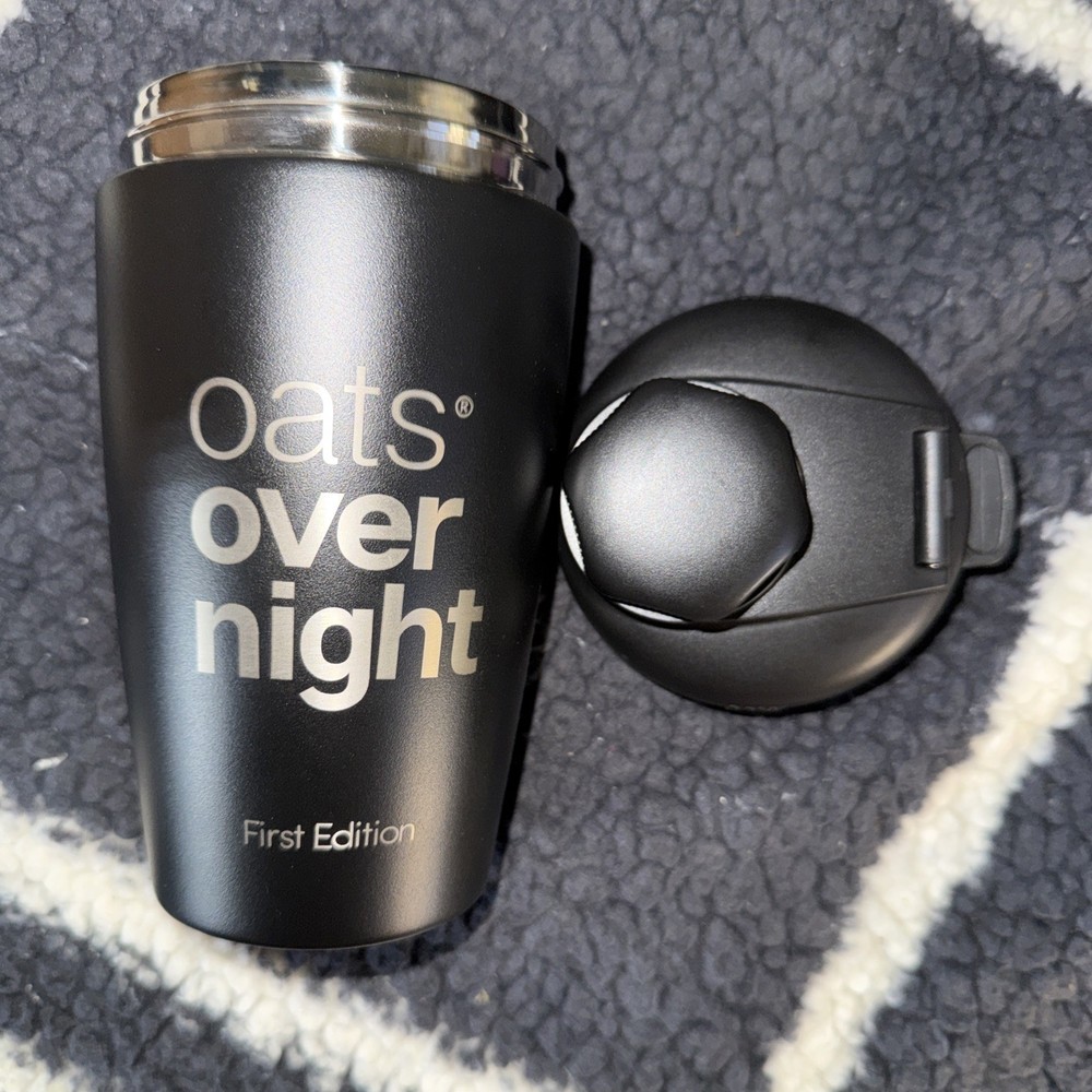 Oats Overnight BLACK Metal Shaker. •••First Editon•••
