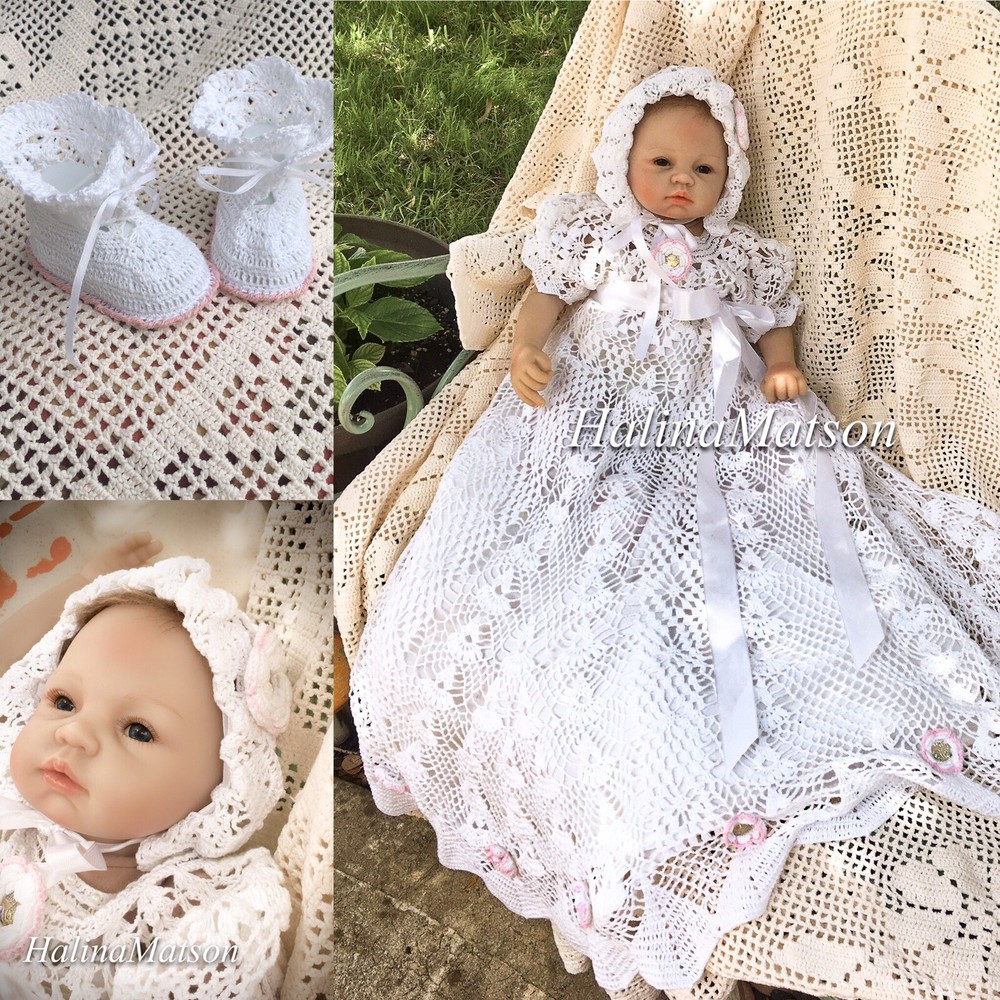 Heirloom Style Christening Crochet Baby Pattern