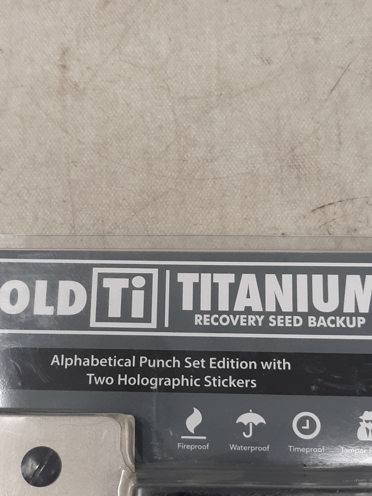 Titanium Bitcoin Seed Plates for Ultra-Secure Crypto Seed Phrase Storage