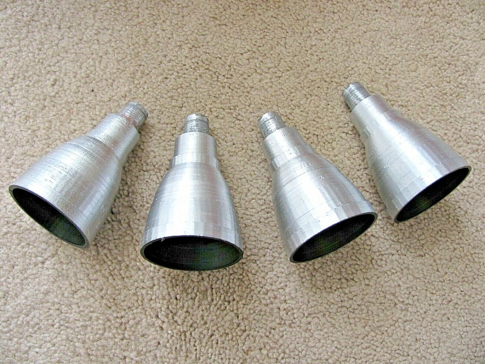 CUSTOM MADE & PAINTED (4) REAR ENGINE ROCKET BELLS SPACE 1999 Mattel Eagle 1