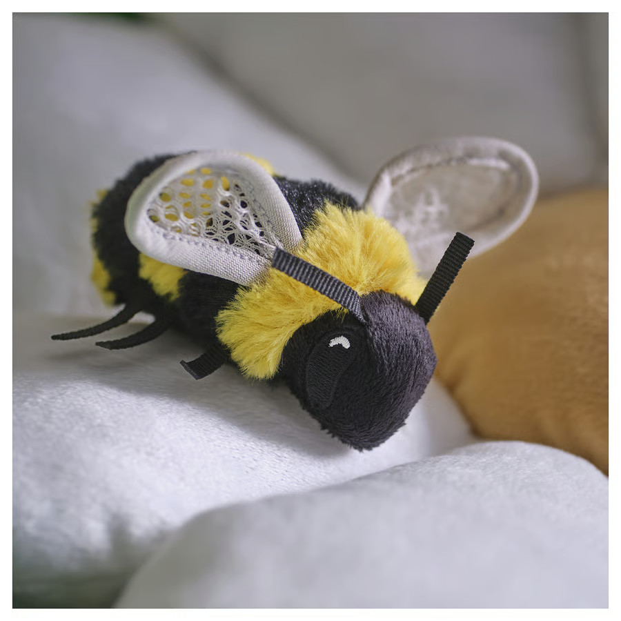 IKEA SKOGSDUVA Soft Toy, Mini-Bumblebee/Black Yellow, 3 ¼ "