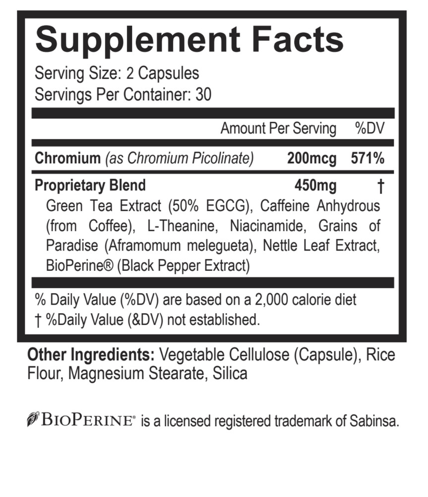 Burn Peak Weight Management Fat Burner Formula - 60 Capsules