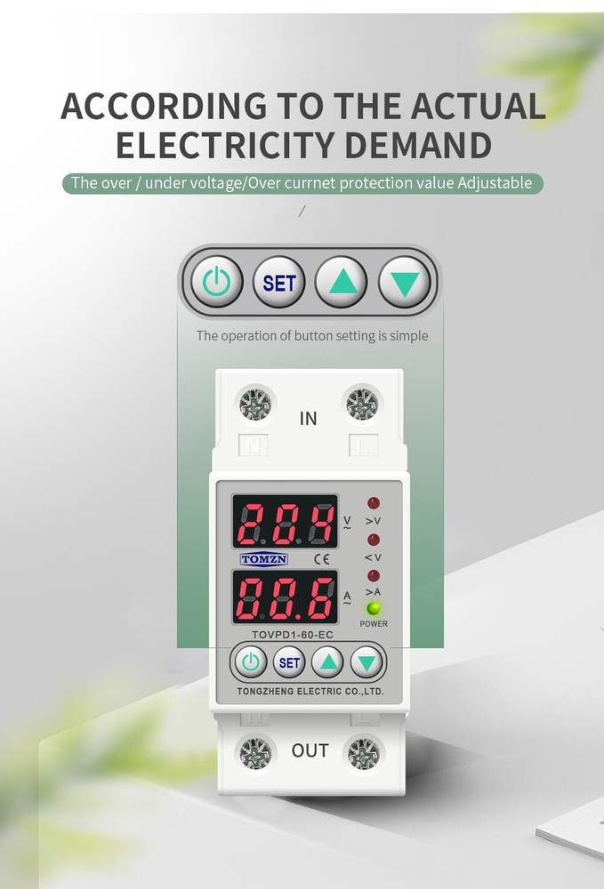 Adjustable Over Voltage & Under Voltage Current Protective Device Relay 40-80A