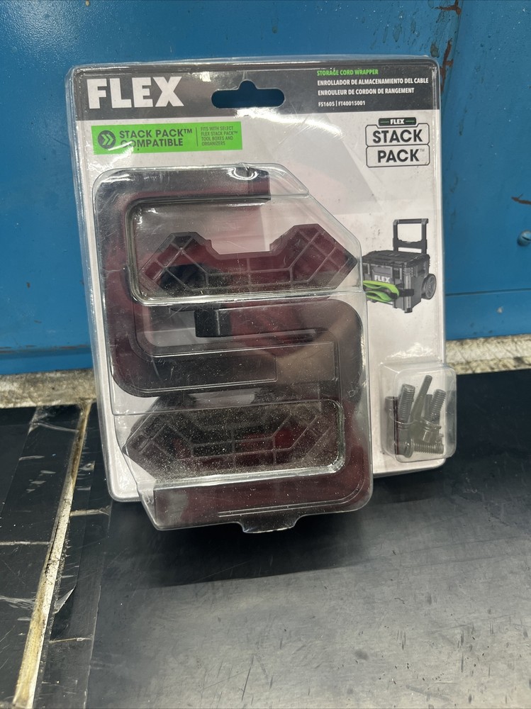 Flex Power Tools Stack Pack Storage Extension Cord Wrapper Organizer tool box