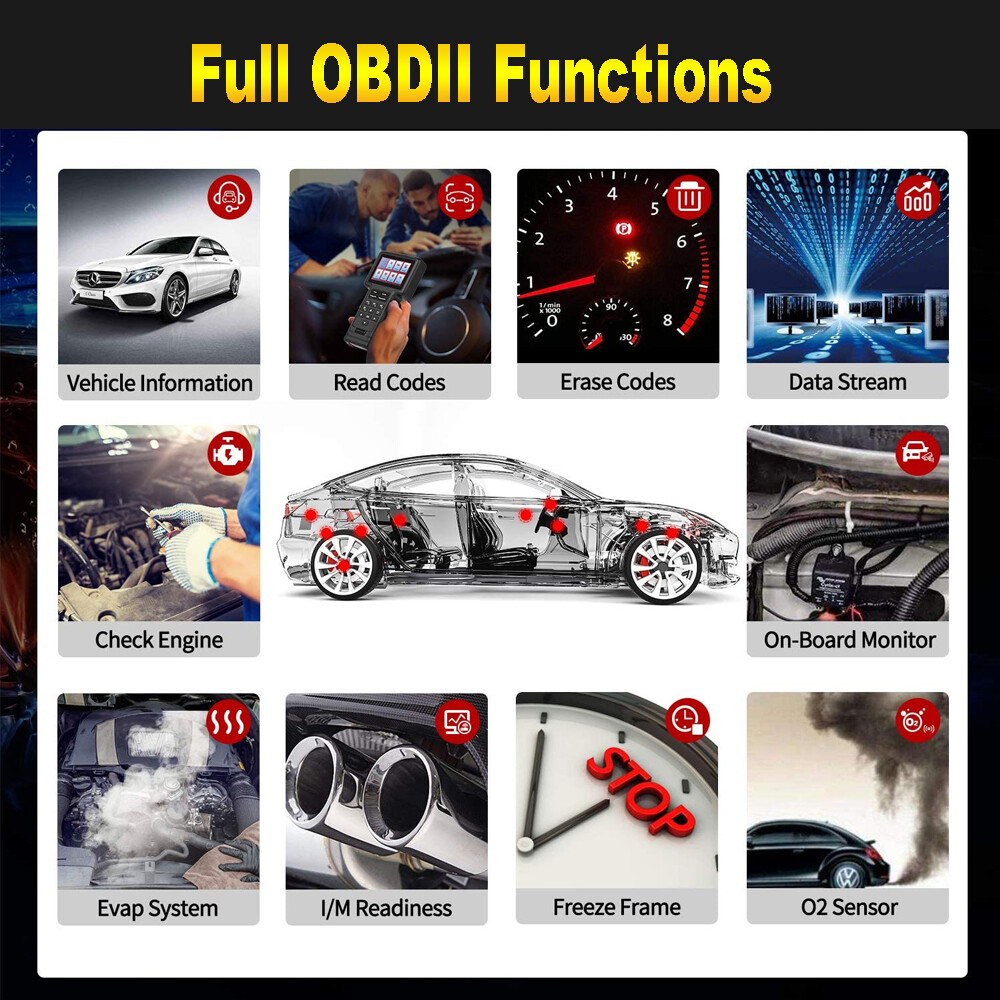Car All System Bidirectional OBDII Scanner Diagnostic Scan Tool Code Reader ABS