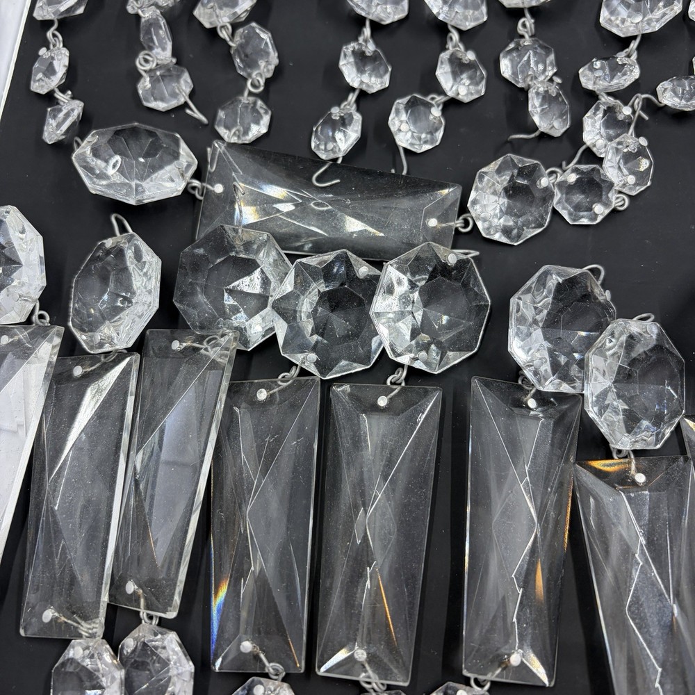 VTG 31 Strands Rectangular & Octagon Prisms Crystal Chandelier Replacement 155