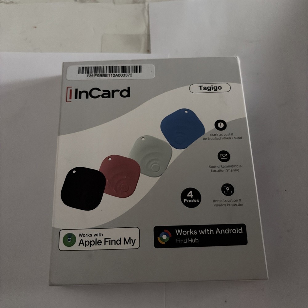 Tagigo InCard 4 Pk Trackers (android/apple)