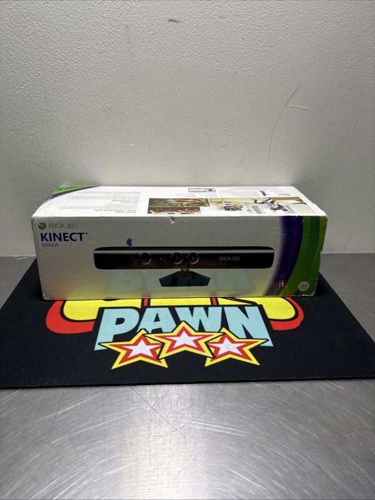 Microsoft Xbox 360 Kinect Black Motion Sensor Bar In Box