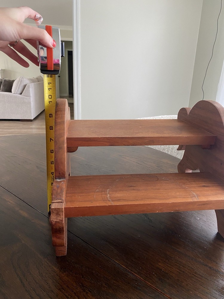 Vintage Wooden Cat Step Stool
