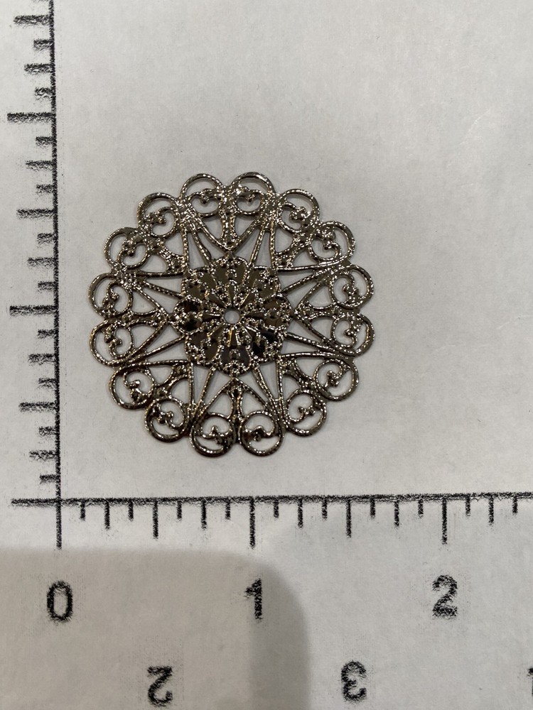 2pcs Round Filigree Stamping Jewelry Making Component