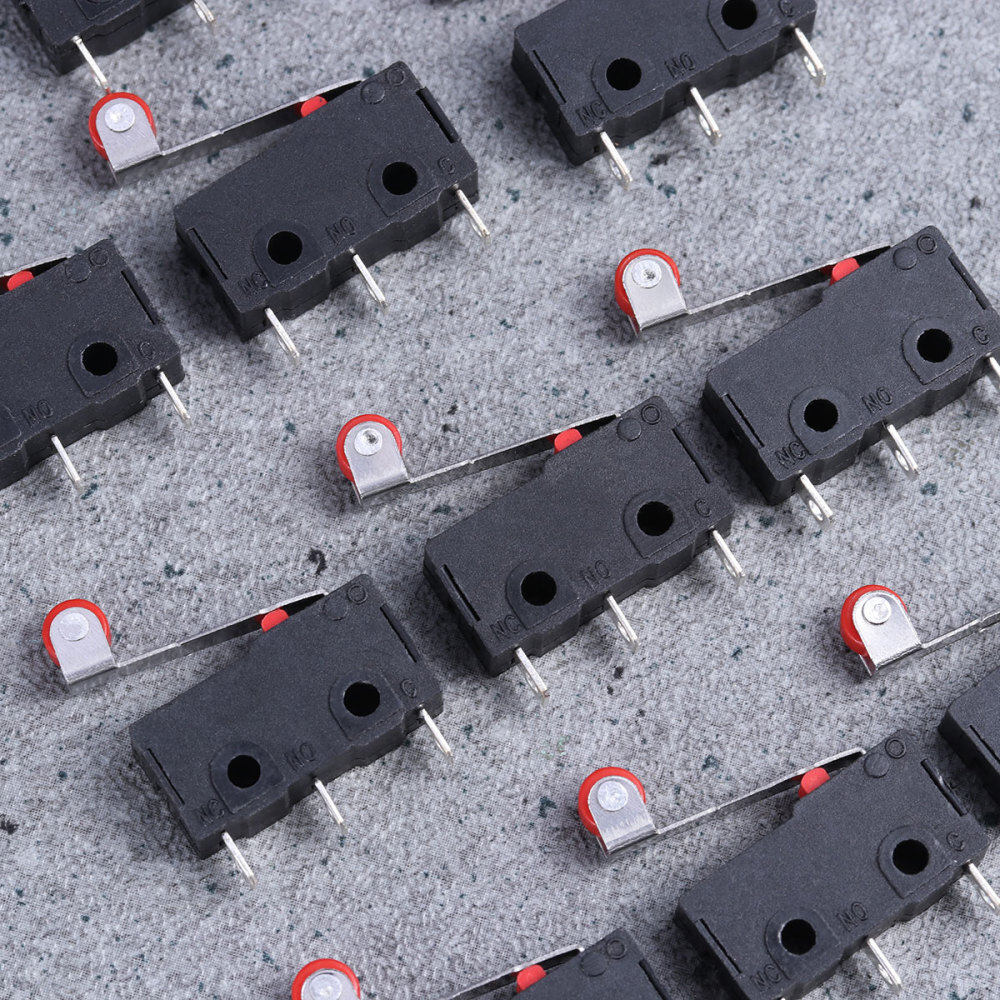 10PCS Mini Micro Limit Switch Roller Lever Arm SPDT Snap Action Switch