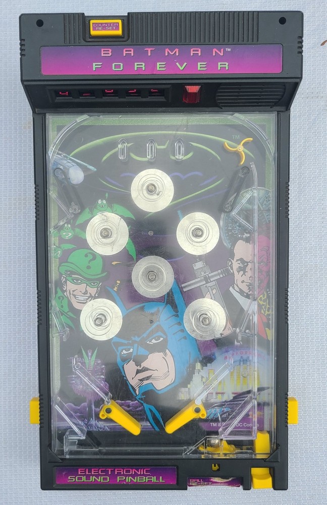 Vintage 1995 Batman Forever Electronic Pinball Machine DC Comics