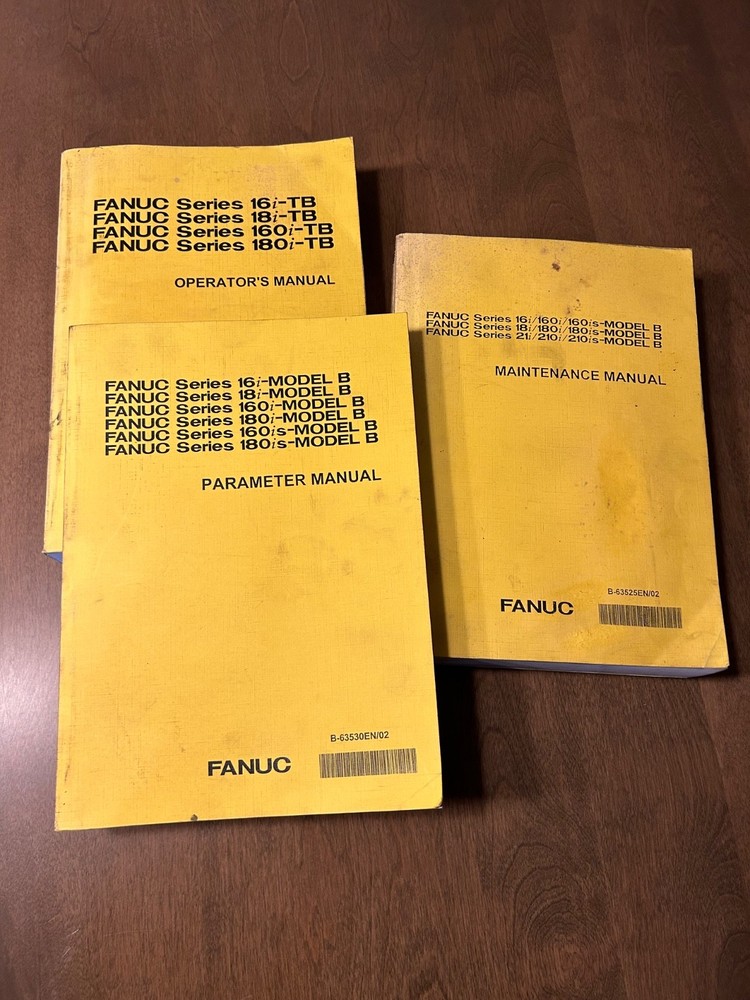 Fanuc maintenance, operator and parameter manuals