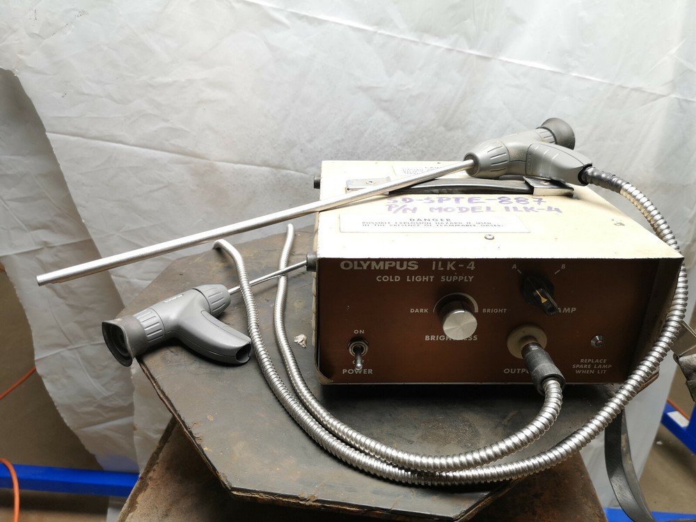 Olympus Borescope Pair w/ Olympus ILK4 COLD Light source with Case 225