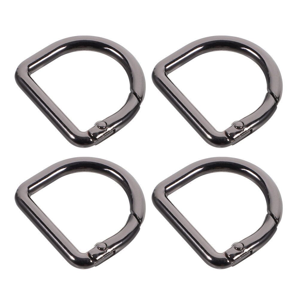 4PCS Spring Clasps Spring D Shaped Carabiner Snap Clip Hook Spring Snap Clip