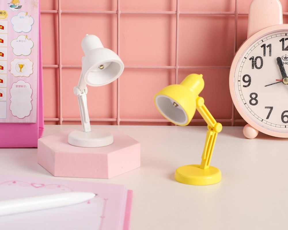 2 Pack LED Foldable Table Lamp Portable Night Study Light White
