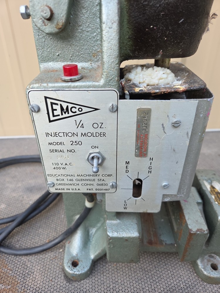 Emco Benchtop Injection Molding Machine Model 250 Used Surplus