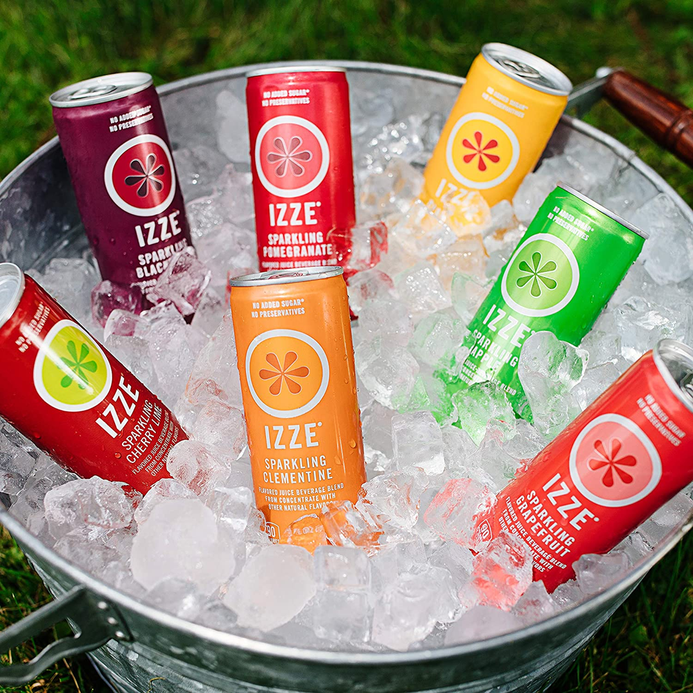 IZZE Sparkling Juice, Grapefruit, 8.4 oz Cans, 24 Count