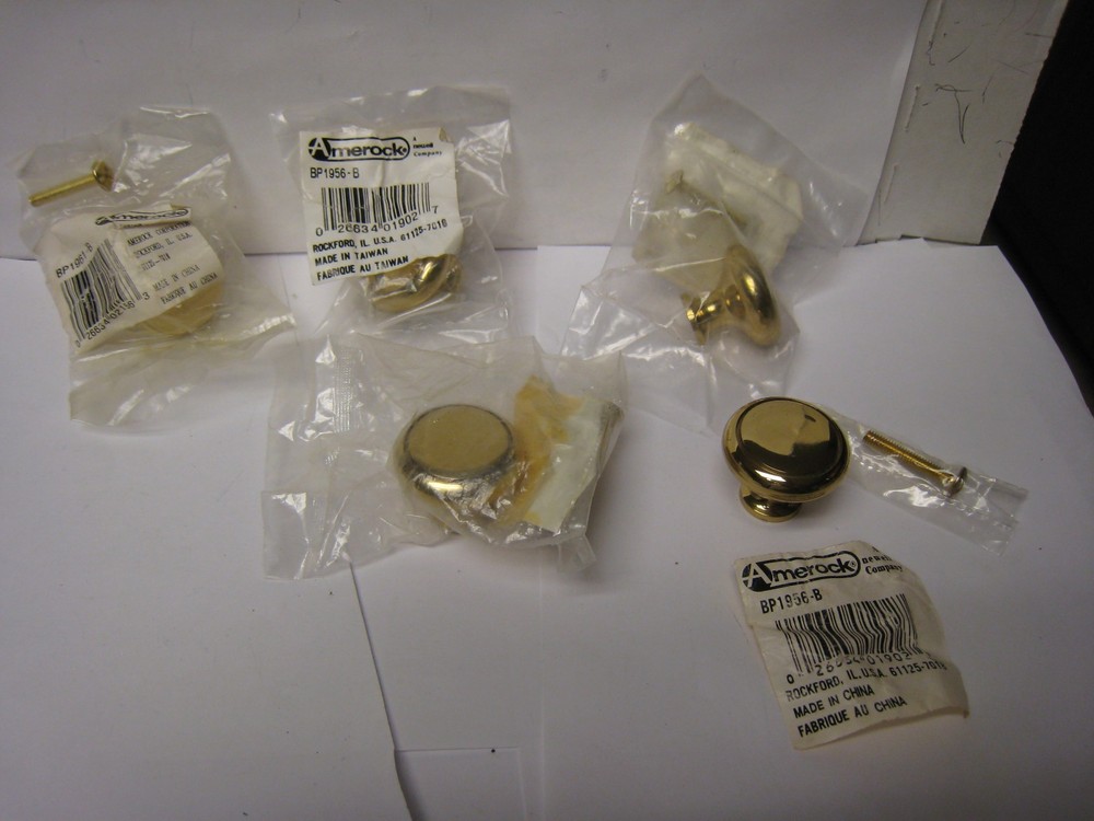 9 yes 9 Amerock BP1956-B Solid Brass Cabinet Knob