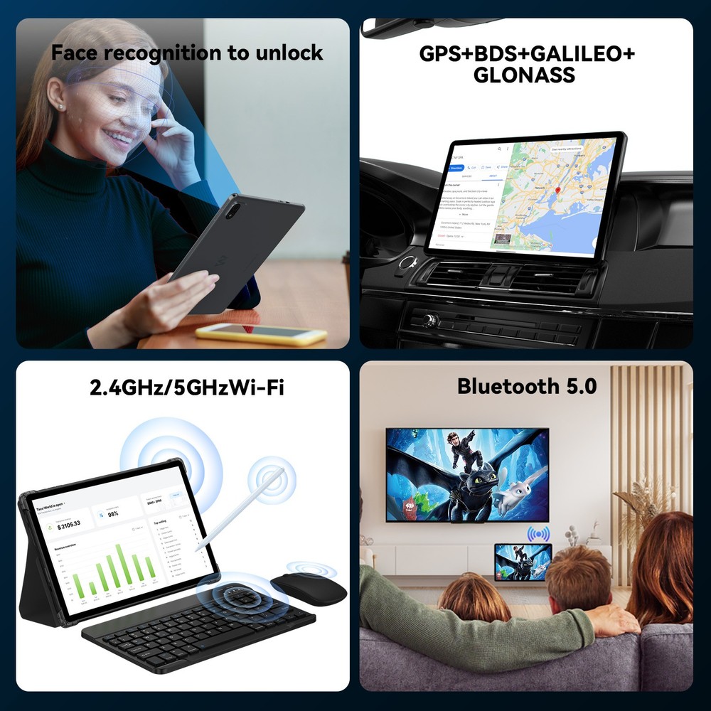 Android 15 Tablet bundle CASE 10 inch WiFi 20GB+128GB Android Tablets WidevineL1