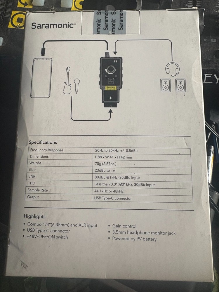 Saramonic SmartRig UC - USB-C NEW in Box Audio Interface for iPhone/Android