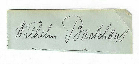 Wilhelm Backhaus Signed Clip / Autographed Pianist