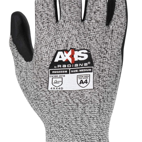 RADIANS AXIS LEVEL A4 CUT PROTECTION WORK GLOVE, RWG555 (Medium)