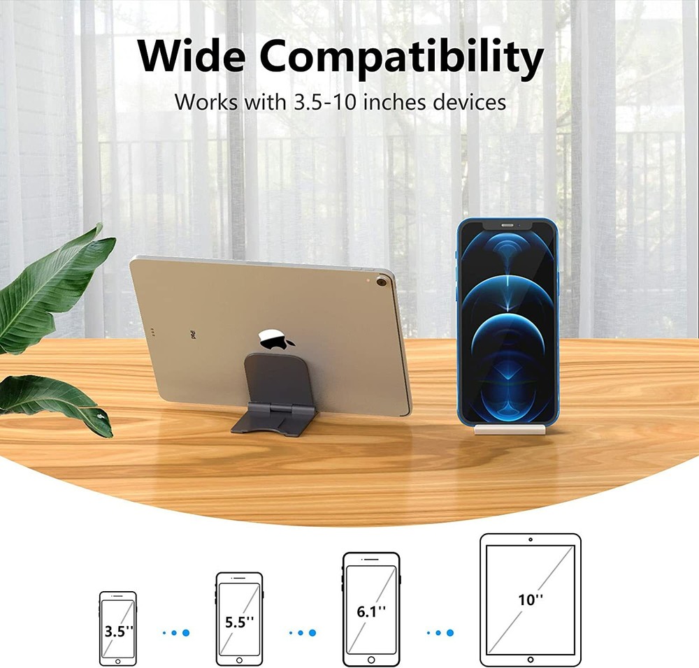 Adjustable Phone Holder Stand Foldable Thin Cradle Desk Mount For iPhone Samsung
