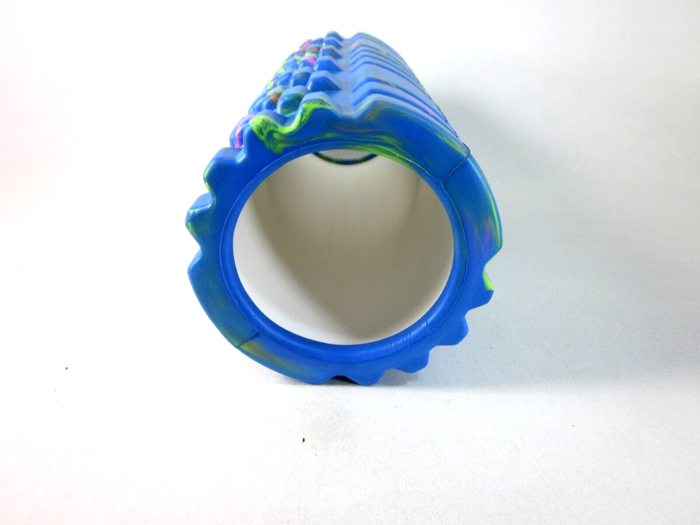 JBM FOAM ROLLER FOR DEEP TISSUE MASSAGE EXERCISE ROLLER,BLUE/MULTI,NEW