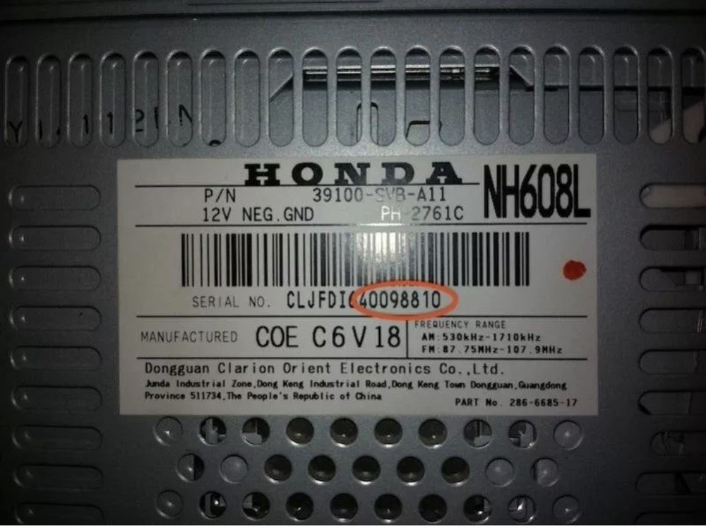 Honda Odyssey Radio Code – Fast & Reliable Digital Unlock