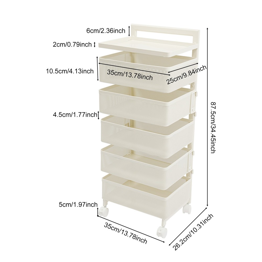 Rotating Storage Rack, Kitchen Organizer With Rotating Basket