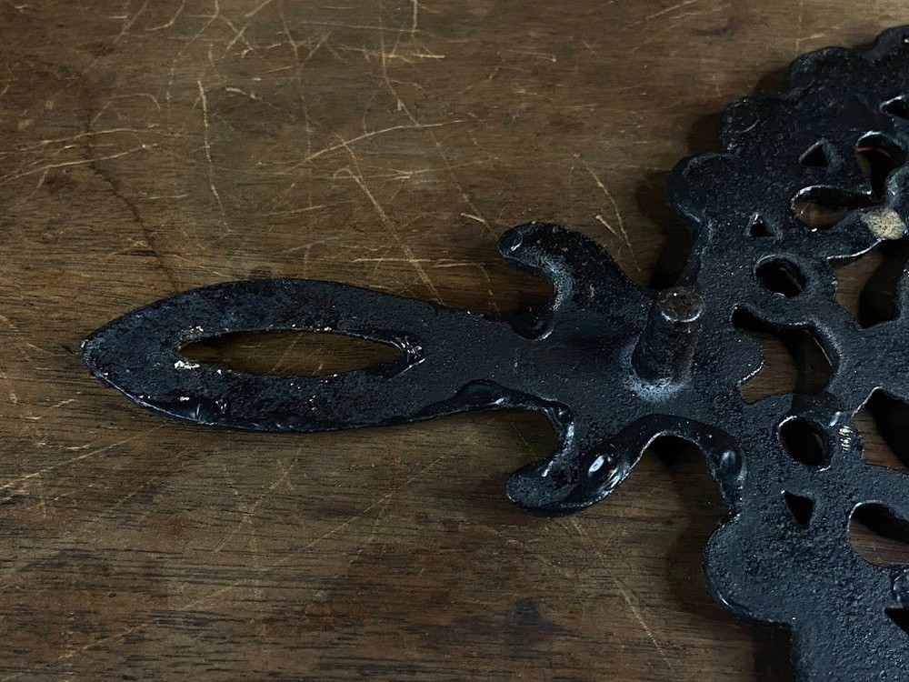 Cast Iron Trivet with Hearts