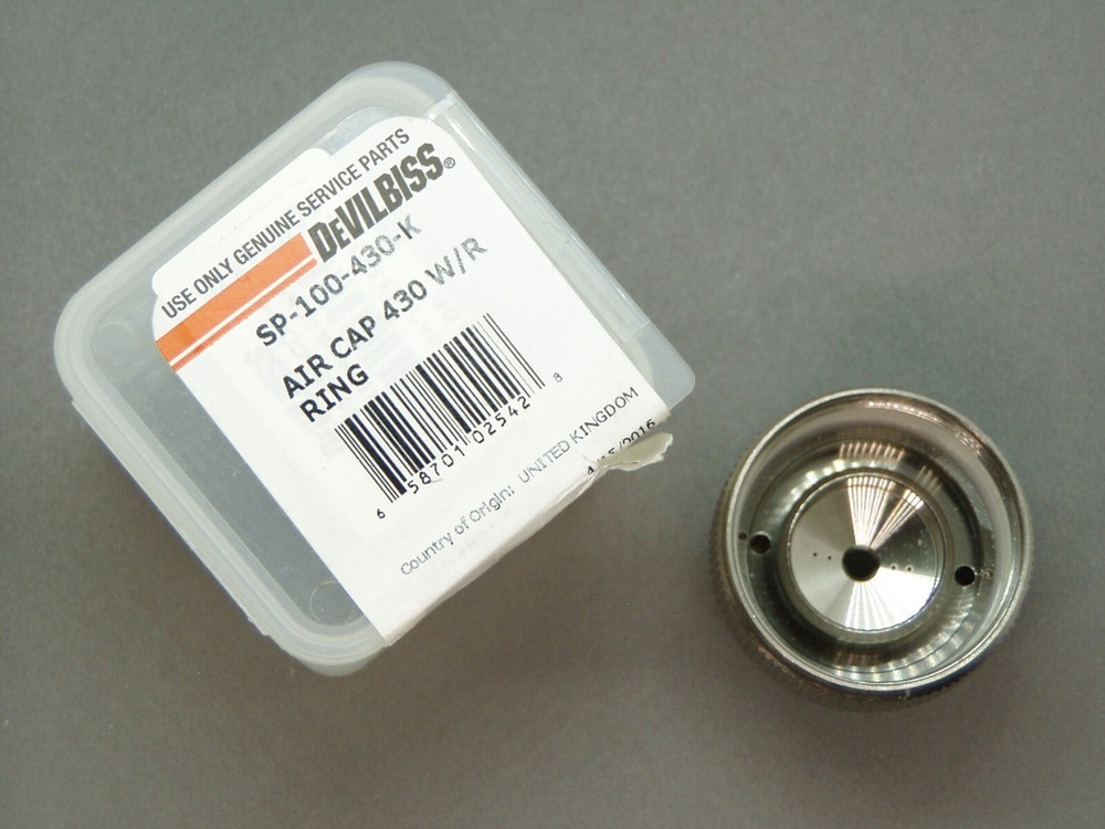 Devilbiss Compact SP-100-430-K, COM 430 Air Cap w/ Ret. Ring New Open Box