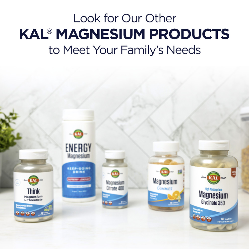 KAL Stress B Mag Glycinate, B Complex Vitamins Plus Magnesium, Active Forms