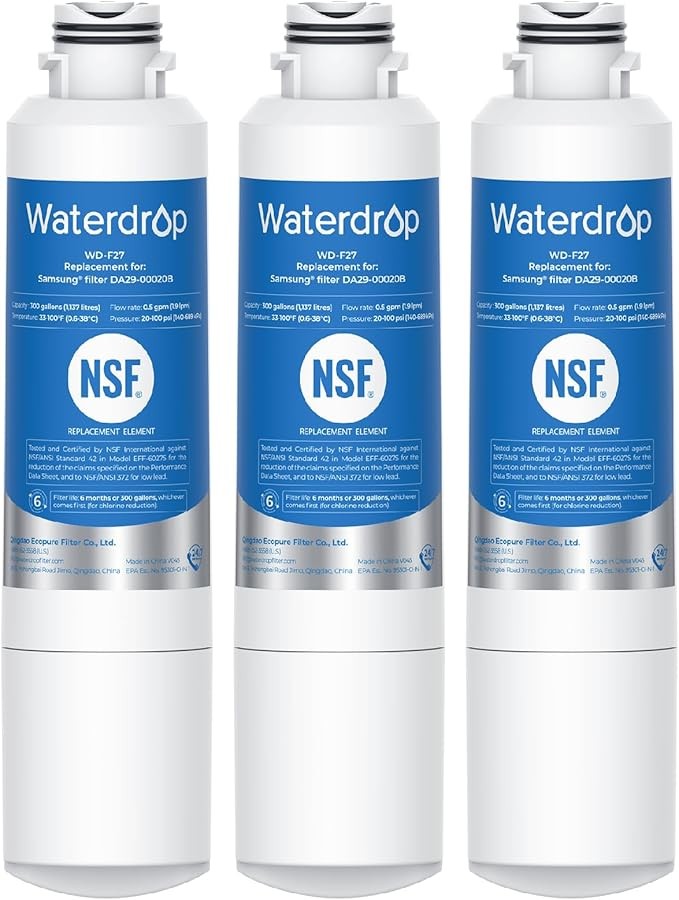 Waterdrop DA29-00020B Refrigerator Water Filter Replacement for Samsung® HAF-CIN