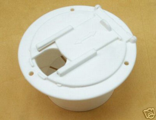 RV Camper Power Cord Cable Hatch Cover - White - Brand New