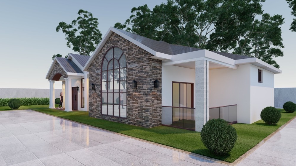 Three Bedroom Bungalow House Plans - Design Set
