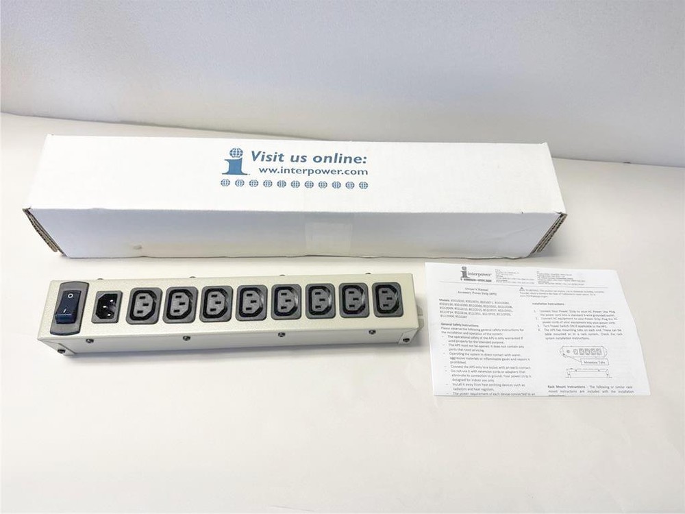 NEW Interpower Accessory Power Strip 85010030 Open Box