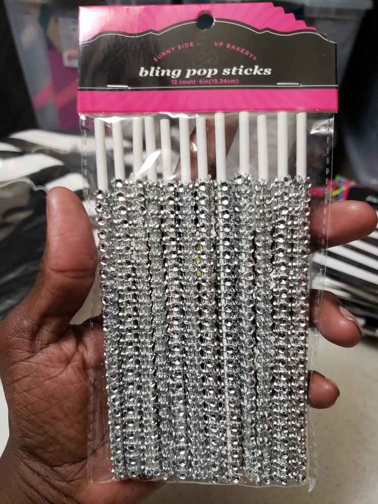 Silver Rhinestone BLING Pop Sticks PT1